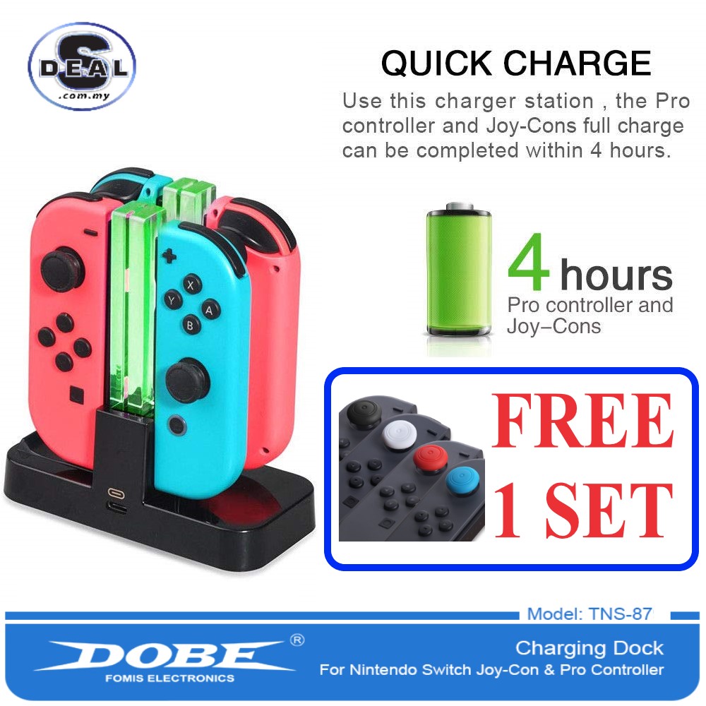 [100 ORI]DOBE 4 JOYCON CHARGING DOCK AUTO DISCONNECT FOR NINTENDO SWITCH